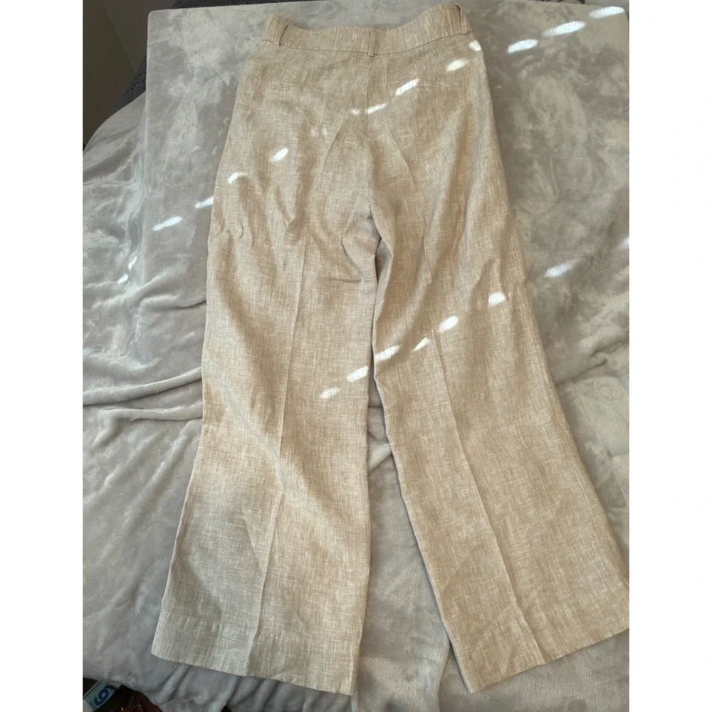 Everlane Women's Linen Wide Leg Trouser Dress Pants Cream Sz 6